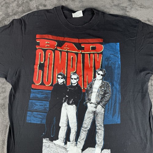 Vintage Bad Company T Shirt Sz XL Dangerous Age Tour Shirt 80’s Hanes Tag USA - 第 11/22 張圖片
