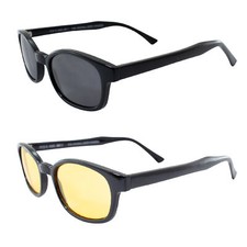 Pacific Coast Original KD's Biker Sunglasses 2-pack Smoke and Yellow Lenses