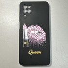 Coque téléphone rouge à lèvres Queen Lips noir TPU pour Samsung Galaxy A22 5G