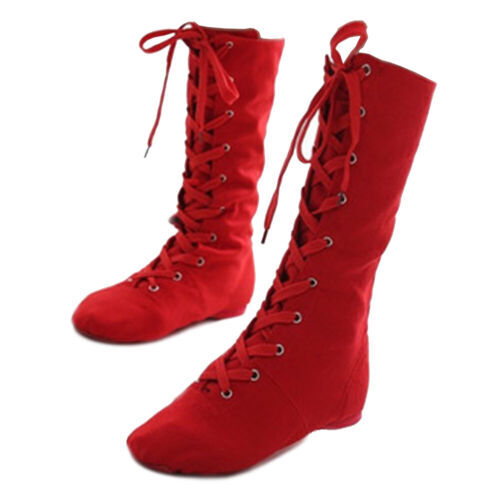 Stivali alti jazz pratica danza scarpe moderne latine donna uomo bambini bambini - - Foto 3 di 14