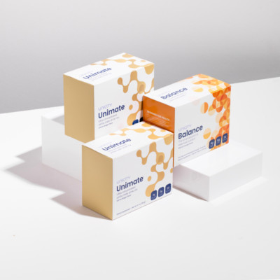Unicity Balance Natural Orange Flavor & Unimate Natural Lemon Ginger Flavor 2x