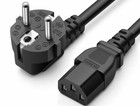 10 pcs-Computer Power Cable C13 to EU-TWO PIN Plug Cord C13 PC LCD Playstation