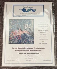 Orenco Originals Counted Cross Stitch Chart "FOREST RABBITS" 14' x 14"