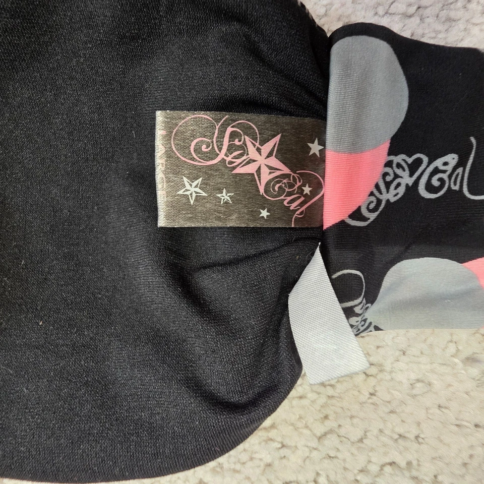 Top de bikini So California Waves anillo bandeau negro grande Foto 4 de 4