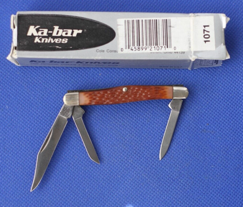 Vintage Ka-Bar #1071, 3 Blade Stockman, NOS, NIB - Bild 1 von 3