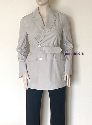 S' MAX MARA , Cotton Belted Jacket in Gray, Size 6 US, 8 GB, 36 DE, 40 IT - Picture 13 of 23