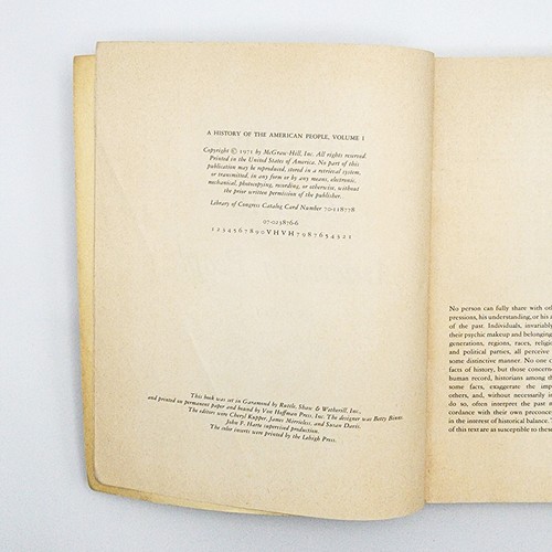 A History of the American People Graebner Fite White Paperback 1971 Volume 1 - Picture 3 of 7