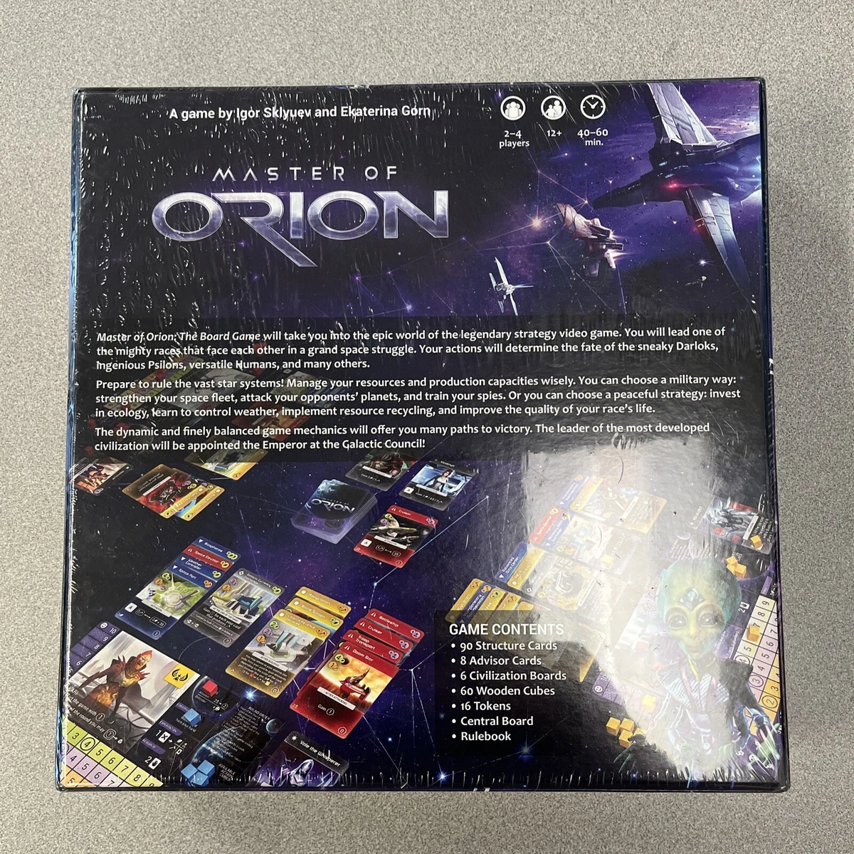 MASTER OF ORION--THE BOARD GAME--FROM THE YEAR 2017.