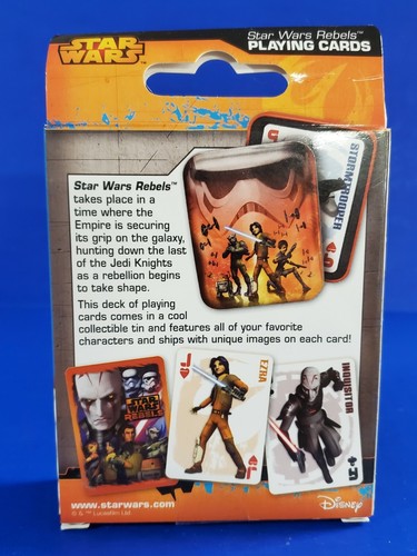 New Sealed Disney Star Wars Rebels Playing Cards in case - Picture 3 of 3