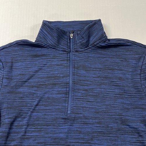 Everlast Sport Running Fleece Pullover Men Medium Blue & Black Reflective Logo - Imagen 4 de 19