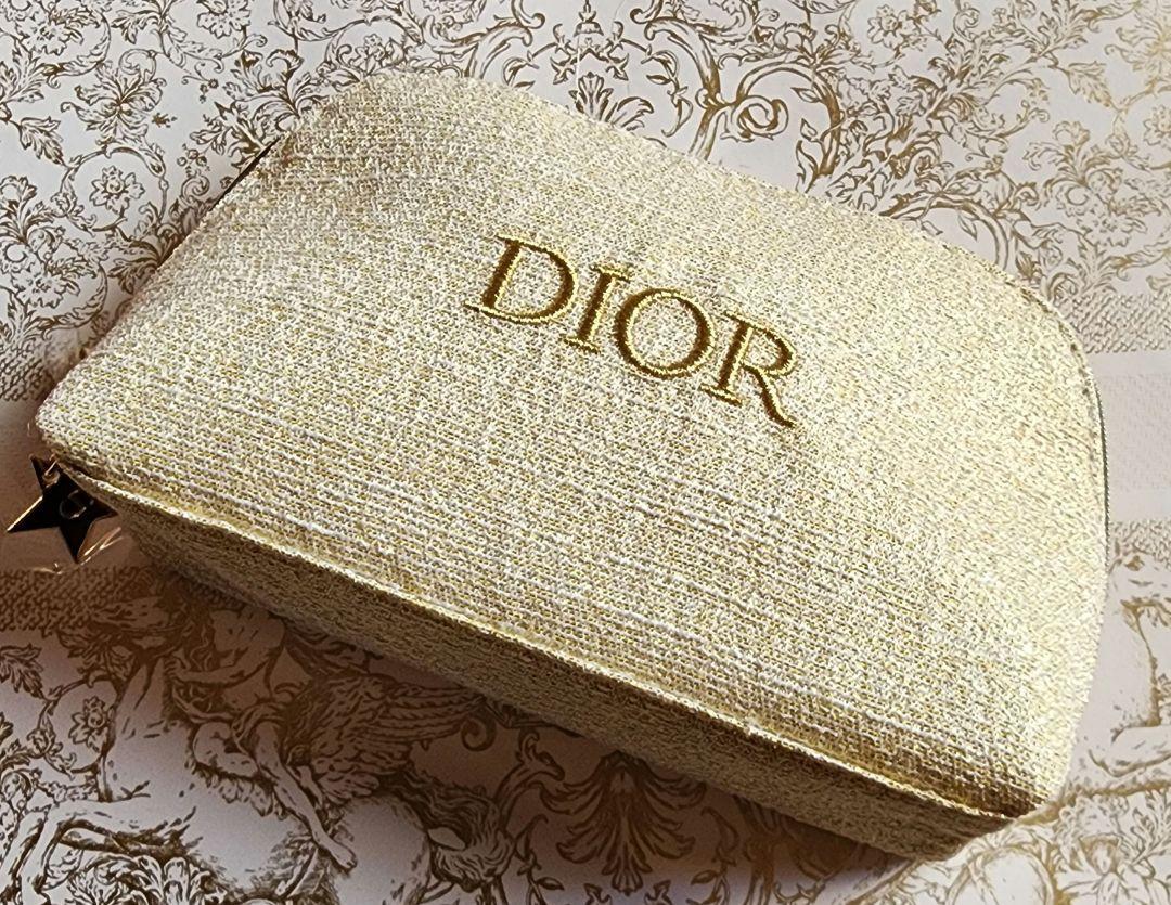 Christian Dior Holiday 2024 Novelty pouch with charm gold Christian Dior Holiday 2024 Novelty pouch with charm gold