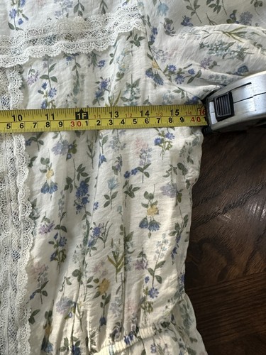 Blu Pepper Women's S, Lace Waist Mini Dress, Floral Print, Short Sleeve - Picture 6 of 8