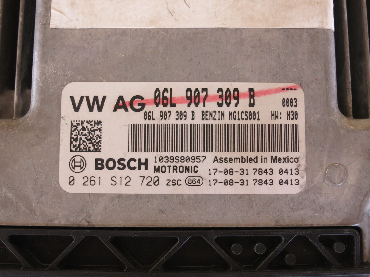 18 VW Tiguan 06L 907 309 B Computer Brain Engine Control ECU 18 VW Tiguan 06L 907 309 B Computer Brain Engine Control ECU