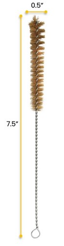 Semi Micro Bristle Cleaning Brush, 7.5" - 0.5" Diameter - Eisco Labs - Picture 4 of 4