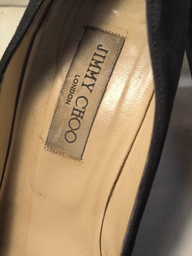 Jimmy Choo decolte donna vintage nere scamosciate punta chiusa tg. 39 - Foto 6 di 6