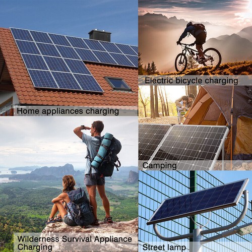 Kit de dos paneles solares de 600 W 12 V cargador de batería con controlador 100A barco caravana - Imagen 35 de 63