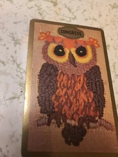 Congress 1-Deck Owl Bridge Playing Card Set w/Jokers & Box   VTG
