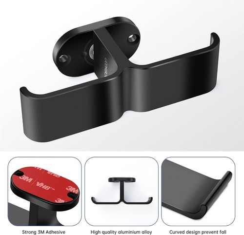 Headphone Stand Hanger Under Desk Designed Aluminum Headphone Holder Hook 90°... - Picture 3 of 9