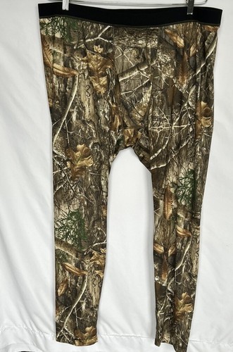 Lincoln Outfitters Mens Camo Hunting Base Layer Realtree Pants Leggings 3XL, 3X - Picture 2 of 10