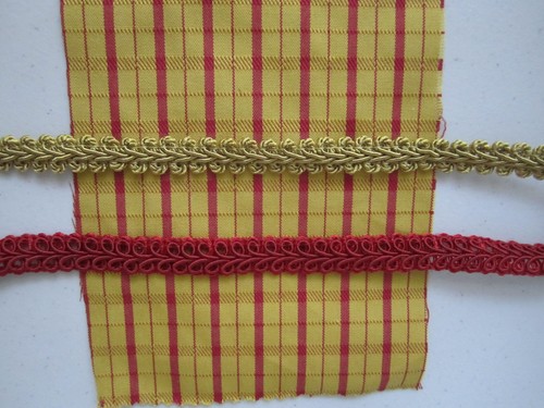 Pierre Deux Lamp Shade Pont Aven Red Gold Blue French Plaid Toile Chandelier - Picture 15 of 18