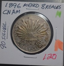 1896 CN AM MEXICO SILVER 8 REALES