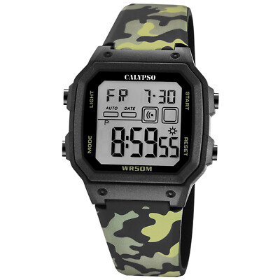 Reloj Digital Para Hombre CALYPSO Camuflaje Verde K5812/4