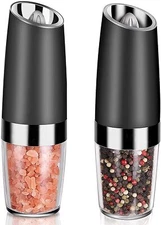 Electric Salt and Pepper Grinder Mill Shakers Set Adjustable Stainless Steel Set