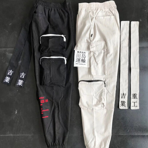 Niepce Kanji Japanese Streetwear Cargo Pants for Men Cool Techwear Jogger - Picture 41 of 41