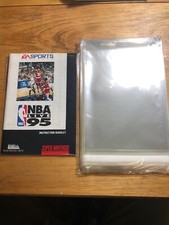 25 Super Nintendo, SNES Manual And Insert Bags Protectors Sleeves Great Fit