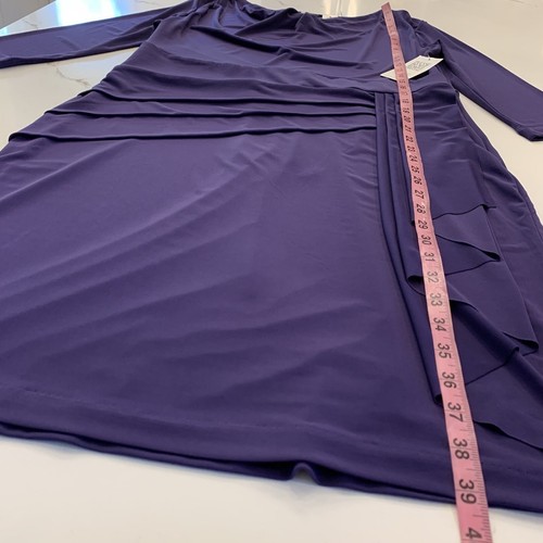 NEW* Purple Plum Stretchy Dress w/ Tiered Layering In All The Right Places XL - Picture 5 of 11