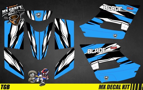 Quad Deco Kit for / ATV Decal Kit for TGB Blade - Blue Strip-