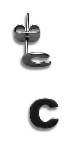 Original Bahnmüller 1 Paar Edelstahl Ohrstecker Buchstabe A - Z Ø 10 mm  - Bild 4 von 23