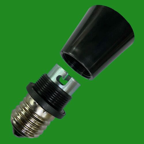2x Schwarz Edison Es E27 auf Bajonett BC B22 Glühbirne Adapter, Lampenfassung, - Bild 2 von 4