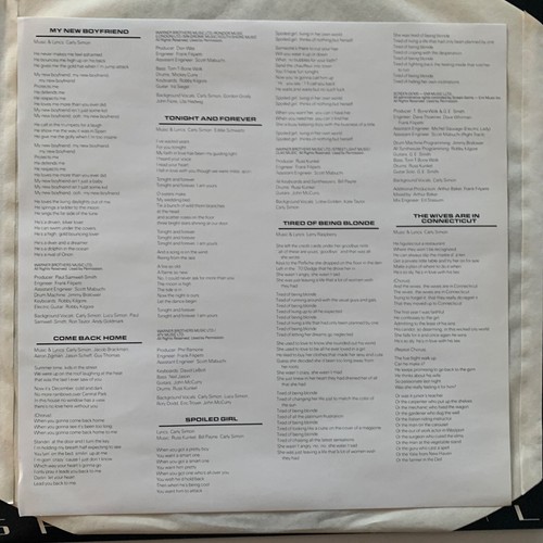 Carly Simon – Spoiled Girl - 1985 Vinyl LP - Near Mint (NM/NM) - EPC26376 - Picture 4 of 6