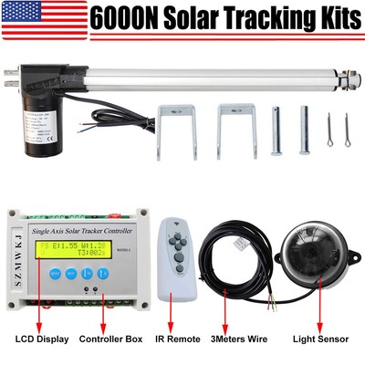 6000N Single Axis Solar Panel Tracker System &18'' DC Linear Actuator &Controller