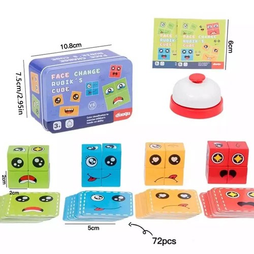 Wooden Emotional Recognition Puzzle With Iron Box For Parent Child Play - Picture 6 of 9