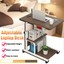 adjustable height computer desk laptop pc study work rolling table home office
