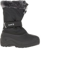 NEW Kamik Mini Youth Waterproof Snow Boots Size 2 BLACK, Free Shipping