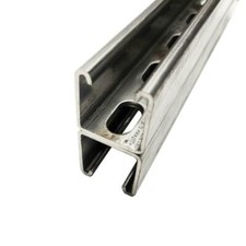 1.625" x 3.25", 12 inches, 12 ga., 304 Stainless Steel Back to Back Slotted S...