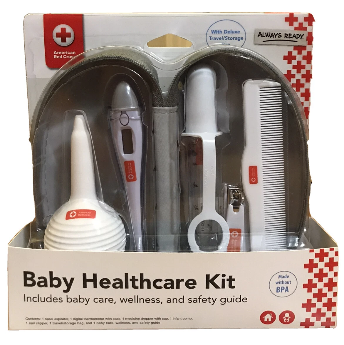 DIGITAL THERMOMETER Red Cross Baby Healthcare kit nasal aspirator comb more