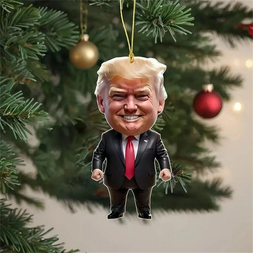 Patiotic Donald Trump 2024 Christmas ornament - Acrylic Tree Decor, Holiday Gift - Picture 10 of 16