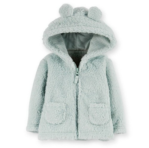 Nueva con etiquetas Chaqueta con Cremallera Bebé Sherpa de Carter - Azul o Marrón - Nueva en Caja 3M 6M 9M Tallas - Imagen 4 de 10