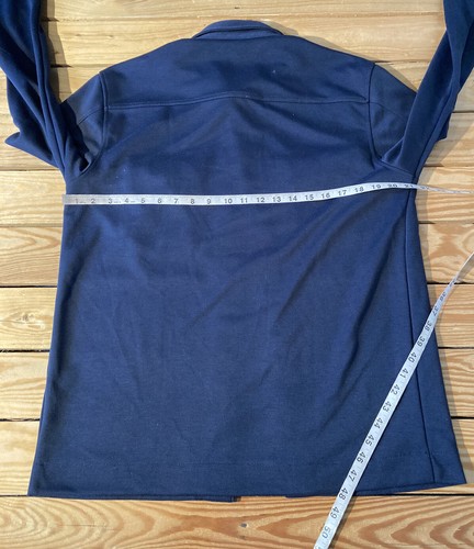 Our Rescue mercer + mettle Men’s Snap Front Long sleeve logo shirt sz M navy Sf3 - Picture 7 of 8