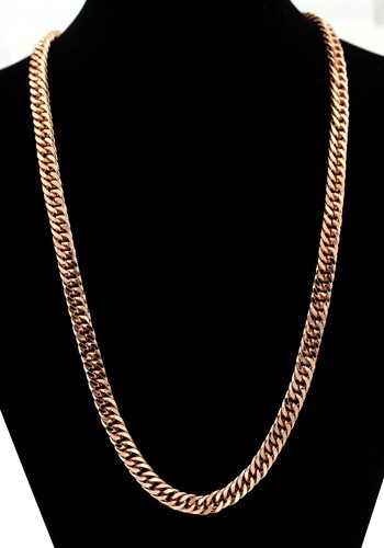9K ROSE GOLD FILLED MENS WOMENS DIAMOND CUT CUBAN CURB CHAIN LONG NECKLACE 60CM - Picture 5 of 9