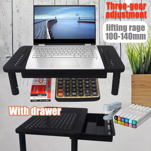 Height Adjustable Computer Monitor Stand Riser Laptop Printer TV Desktop Mount - Picture 2 of 12