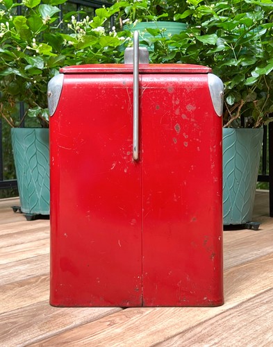 Vintage 1940’s-50s’s Coca Cola Ice Chest with Tray and Front Drain w/Cap - Picture 7 of 10