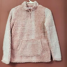 Extremely Me Girls Sz 14/16 Pink Soft Boucle Fleece Pullover