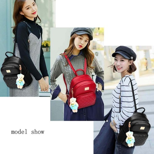Zaino in pelle borsello borsa scuola casual viaggio da giorno per donna - Foto 7 di 8