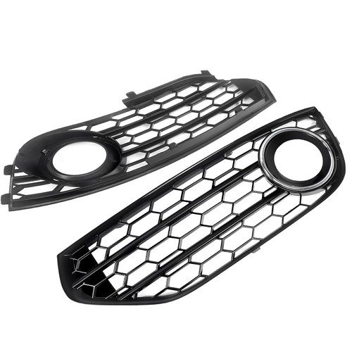 Bisel de rejilla de luz antiniebla delantera de panal apto para Audi A4 B8 B8.5 Allroad 2010-2015 - Imagen 14 de 14