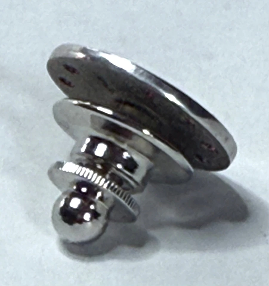 10K White Gold Genuine Ruby Studded Exxon Mobil Commemorative Tie Tack/Lapel Pin - Image 3 of 4